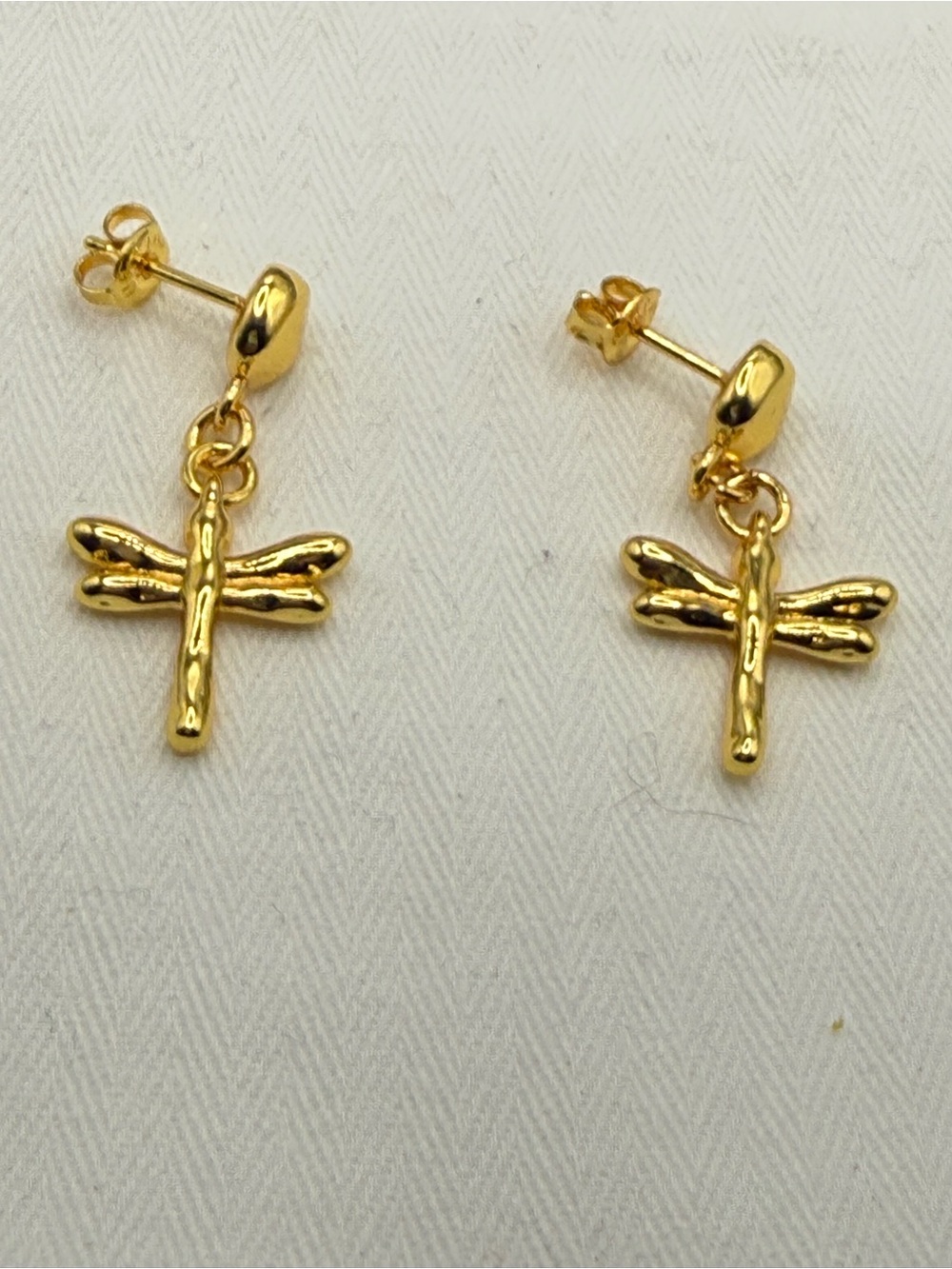 Uno De 50 Gold DragonFly earrings